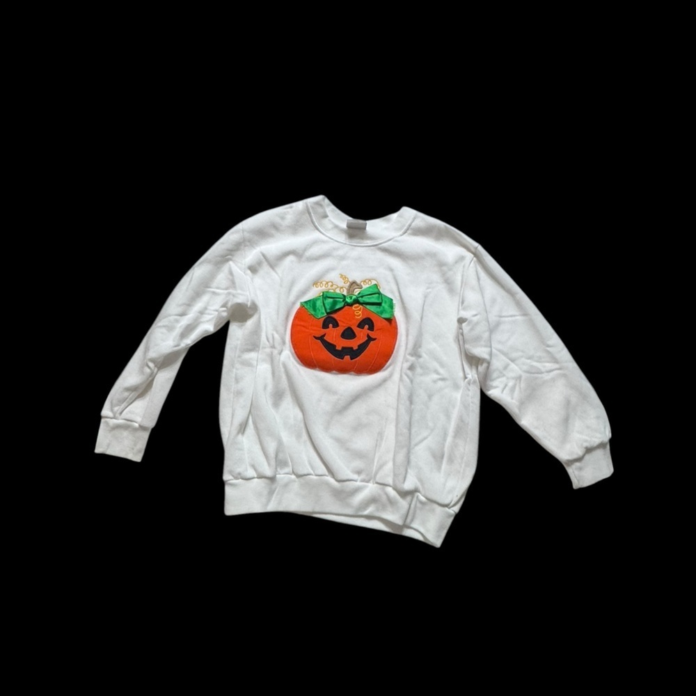 Kelly's Kids Halloween pumpkin Sweatshirt k40